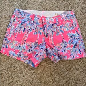 Lilly Pulitzer Pink and Blue Palm Print Shorts